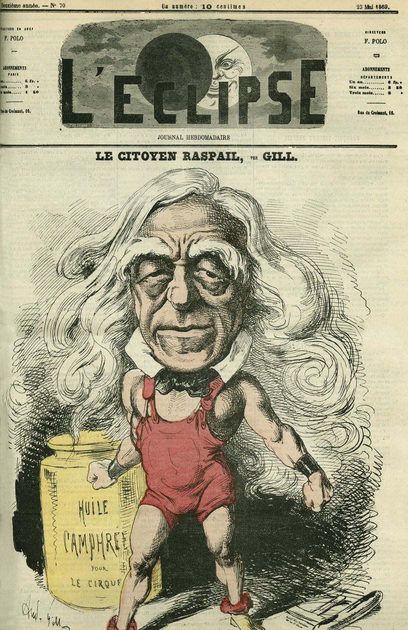 Francois-Vincent Raspail (1794-1878), chemik, lékař a francouzský poltik. Obálka „“L