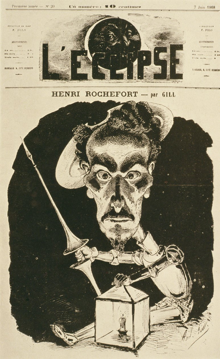 Henri Rochefort, titulní ilustrace z časopisu 