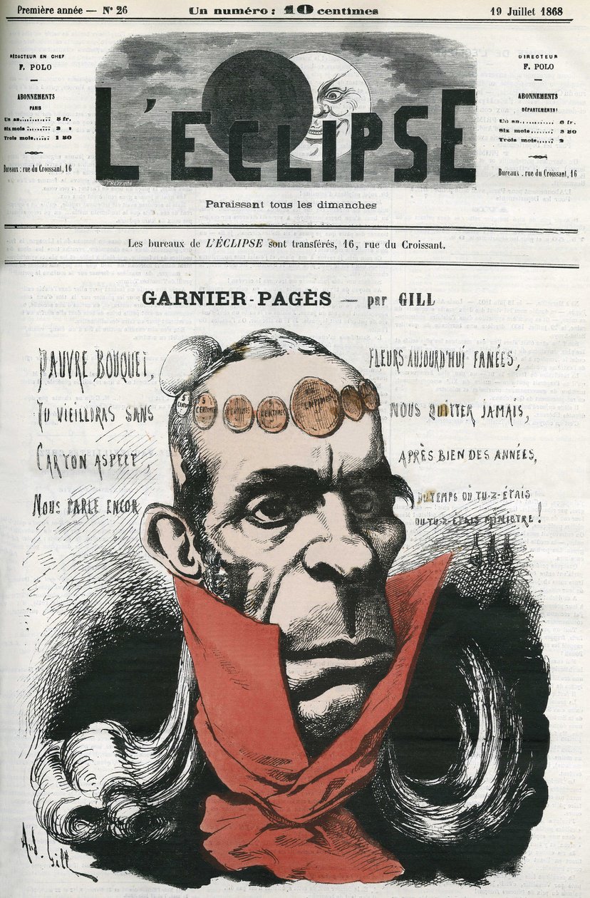Louis Antoine Garnier-Pages (Garnier Pages) (1803-1878), francouzský politik. Obálka “”L