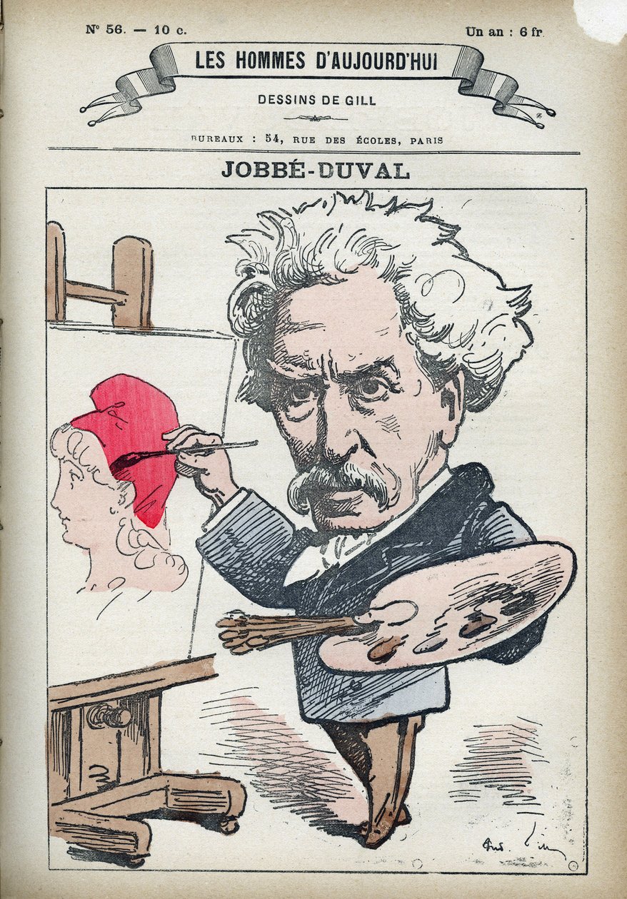 Portrét Armanda Felixe Marise Jobbe-Duval Jobbe Duval (1821-1889), francouzský malíř a politik. Cartoon od Gill, Paříž. od Andre Gill