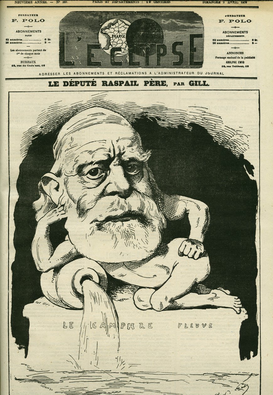 Portrét Francois-Vincenta Raspaila (1794-1878), francouzského chemika, lékaře a politika. Obálka “”L