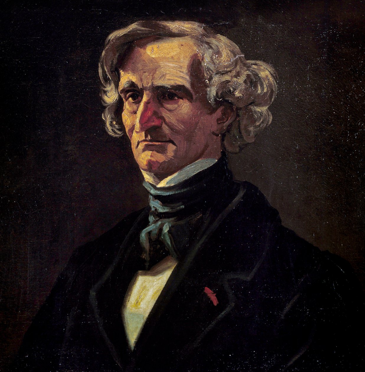 Portrét Hectora Berlioze (1803-1869), francouzského skladatele. detail obrazu Andre Gill (1840-1885) od Andre Gill