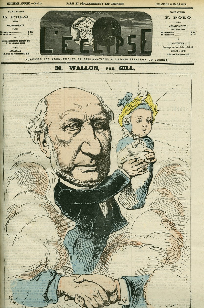 Portrét Henriho Wallona (1812-1904), francouzského historika a politika, považovaného za otce republiky. Obálka „“L
