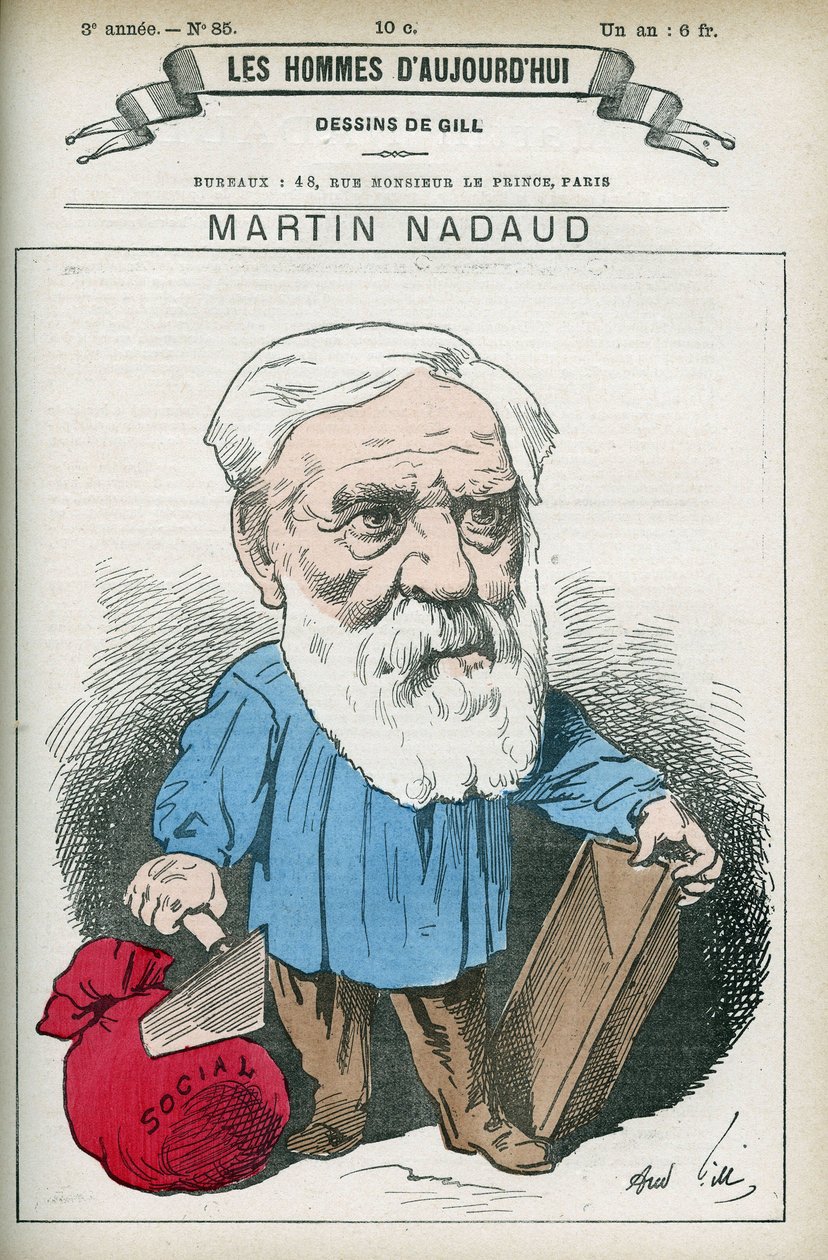 Portrét Martina Nadauda (1815-1898), francouzského mistra a politika, v letech 1876 až 1889 byl zástupcem Creuse. Cartoon by Gill, Paris. od Andre Gill