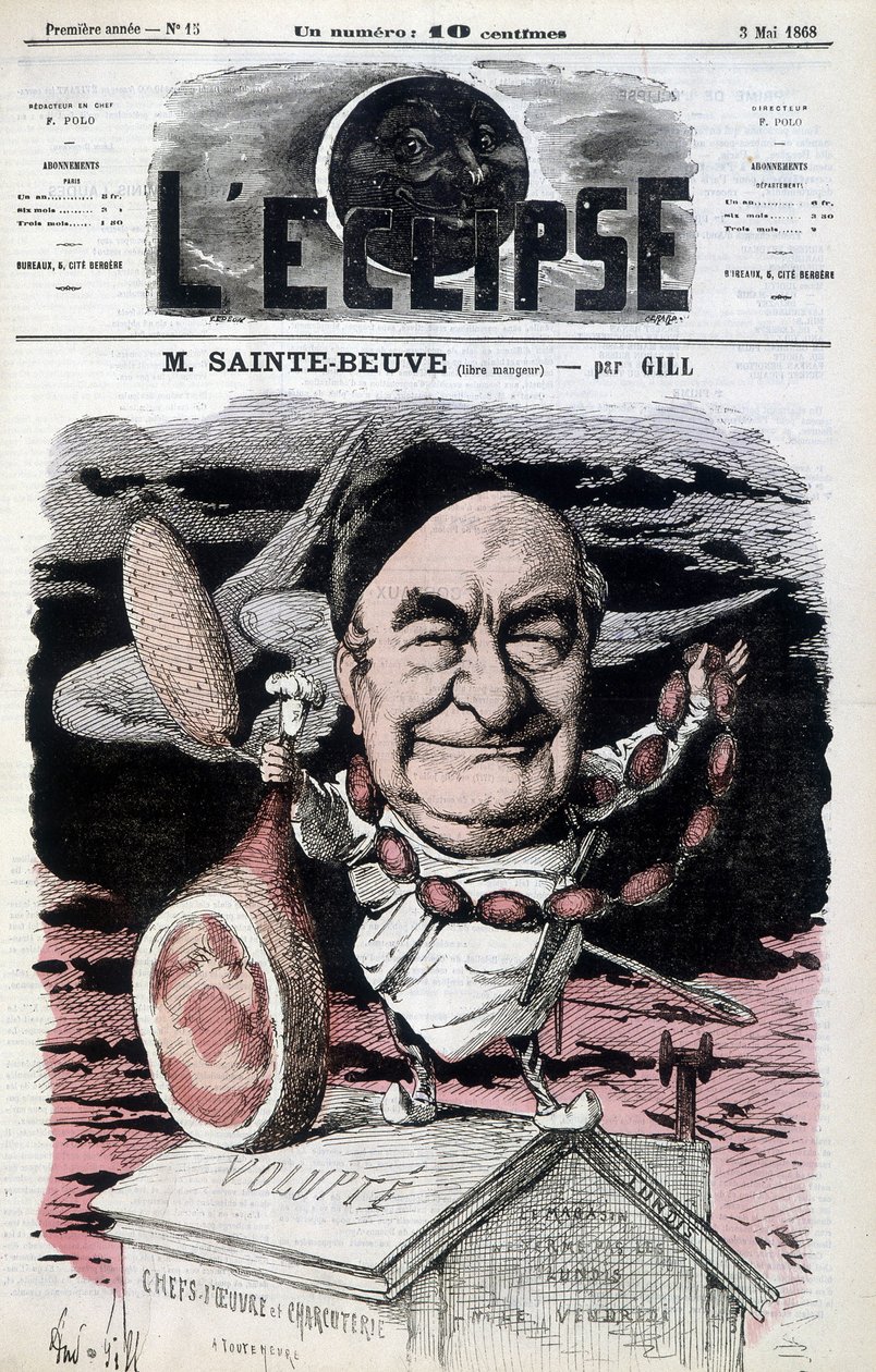 Sainte-Beuve (Sainte-Beuve) (volný jedlík) - Cartoon od Gill, v „“L
