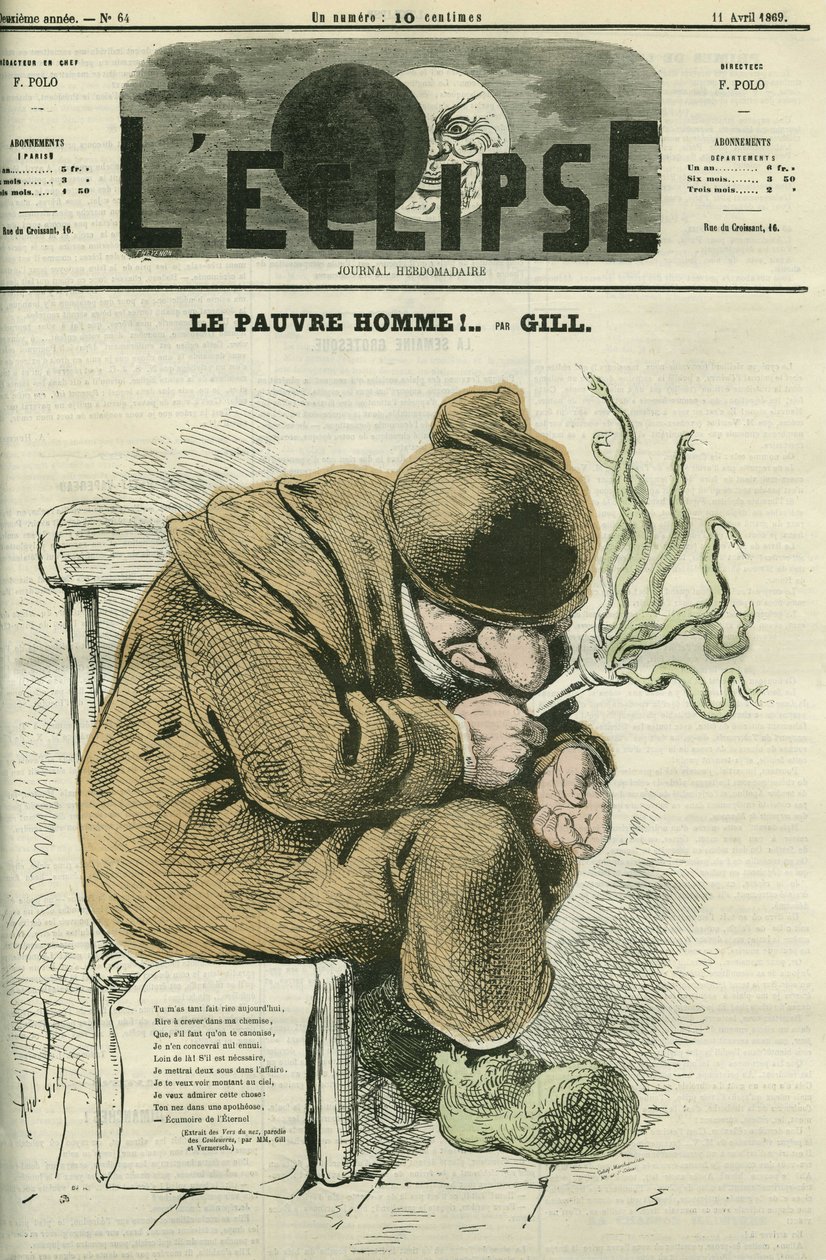 Chudák, evokace režiséra „Vesmíru“, přezdívaného „had“. Obálka „“L