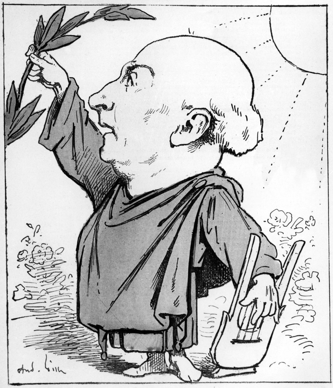 Theodore de Banville (1823-1891) francouzský spisovatel od Andre Gill