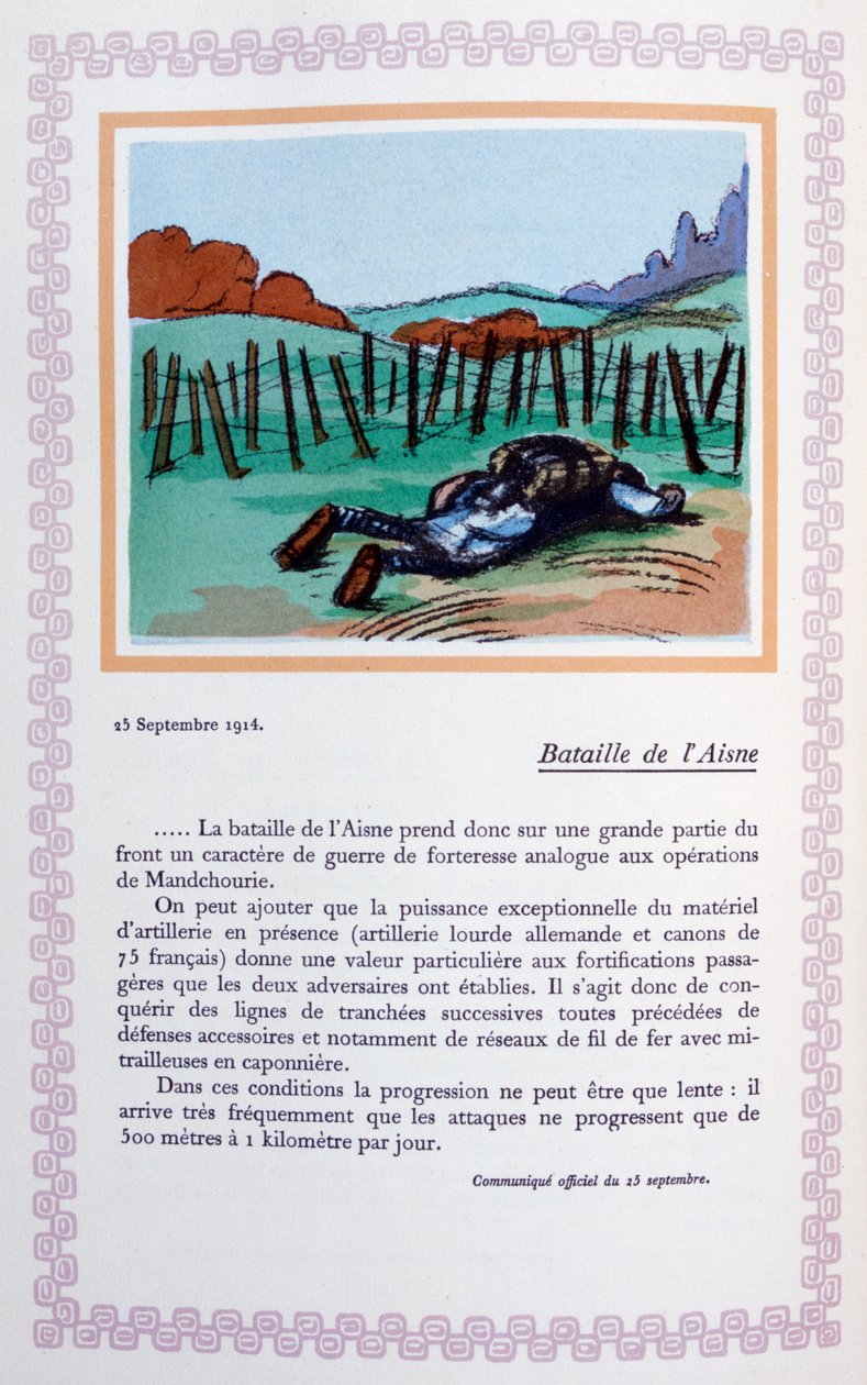 Bitva u Aisne, 25. září 1914, 1919 od Andre Helle
