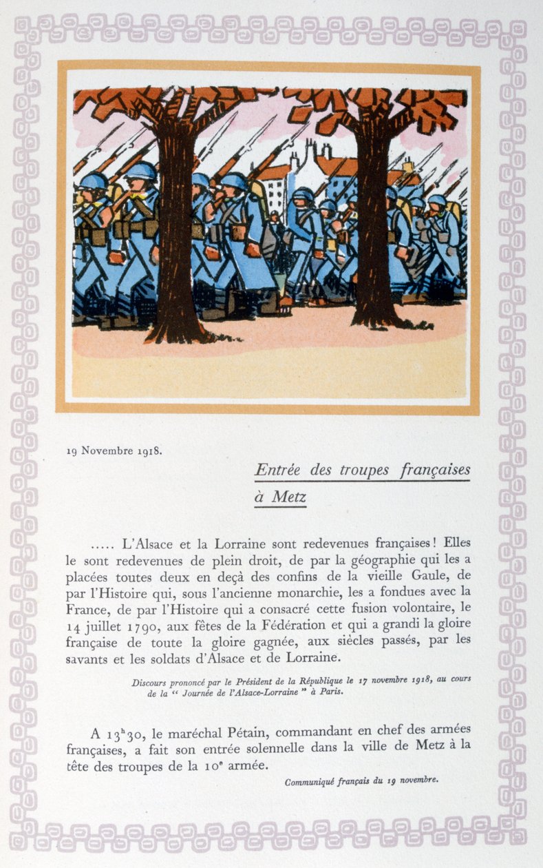 Vstup francouzských vojsk do Met, 19. listopadu 1918, 1919 od Andre Helle