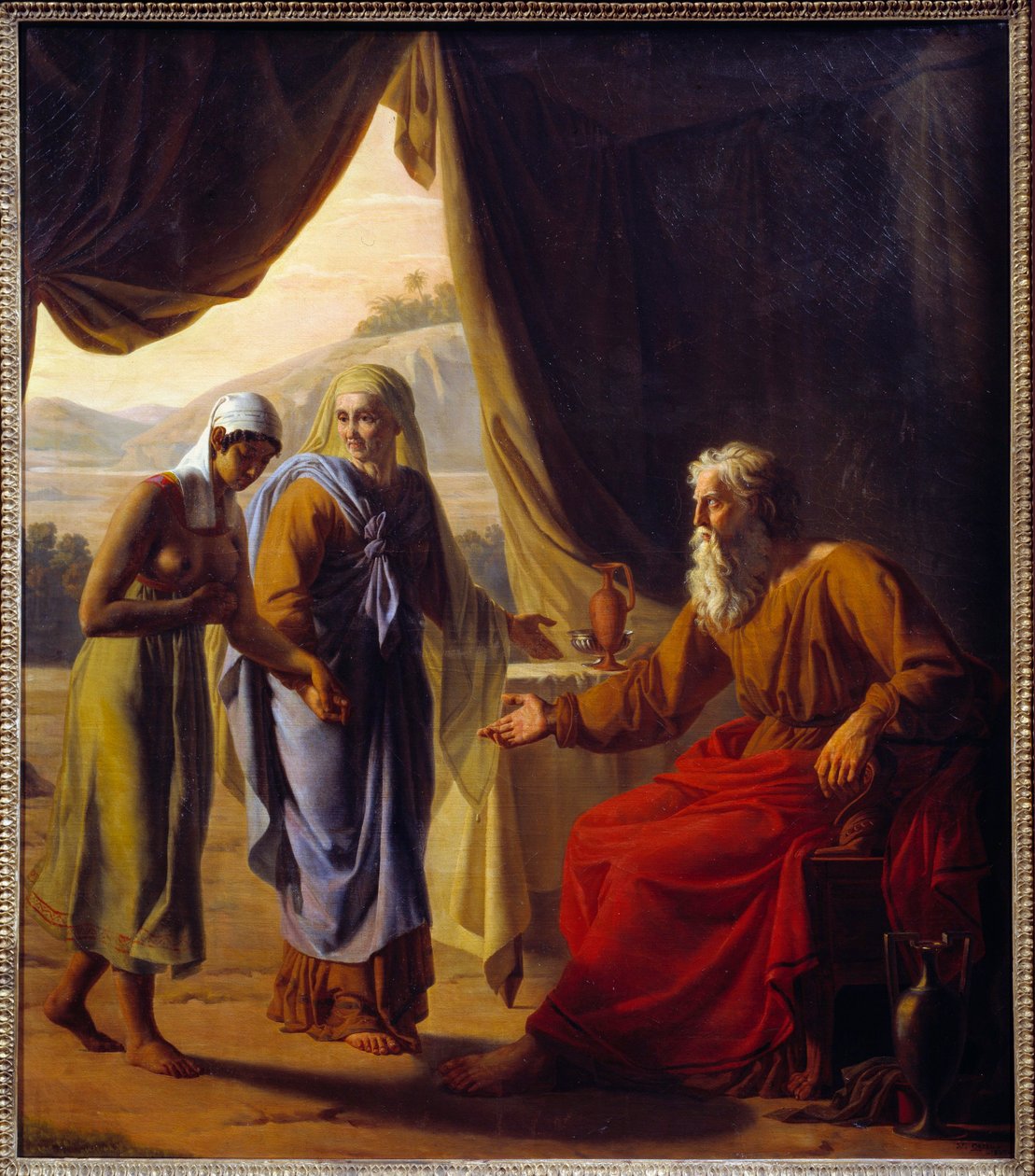 Sarah představuje Agara a Abrahamův obraz od Victora Orsela (1795-1850) 1820 Ne. 0,9x0,8 m Lyon, musee des Beaux Arts od Andre Jacques Victor Orsel