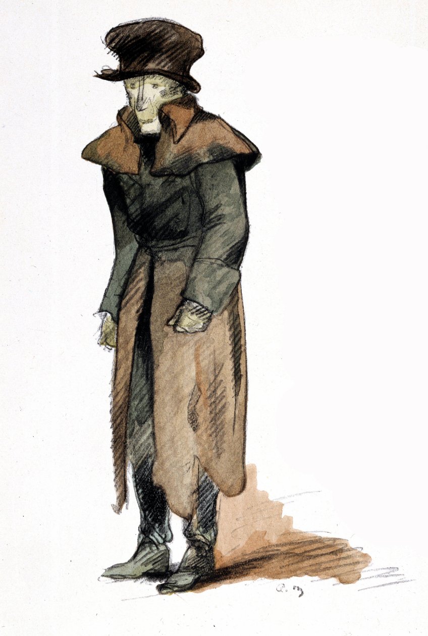 Ilustrace Mare Andre (1885 - 1932) k románu "Plukovník Chabert" od Honore de Balzac od Andre Mare