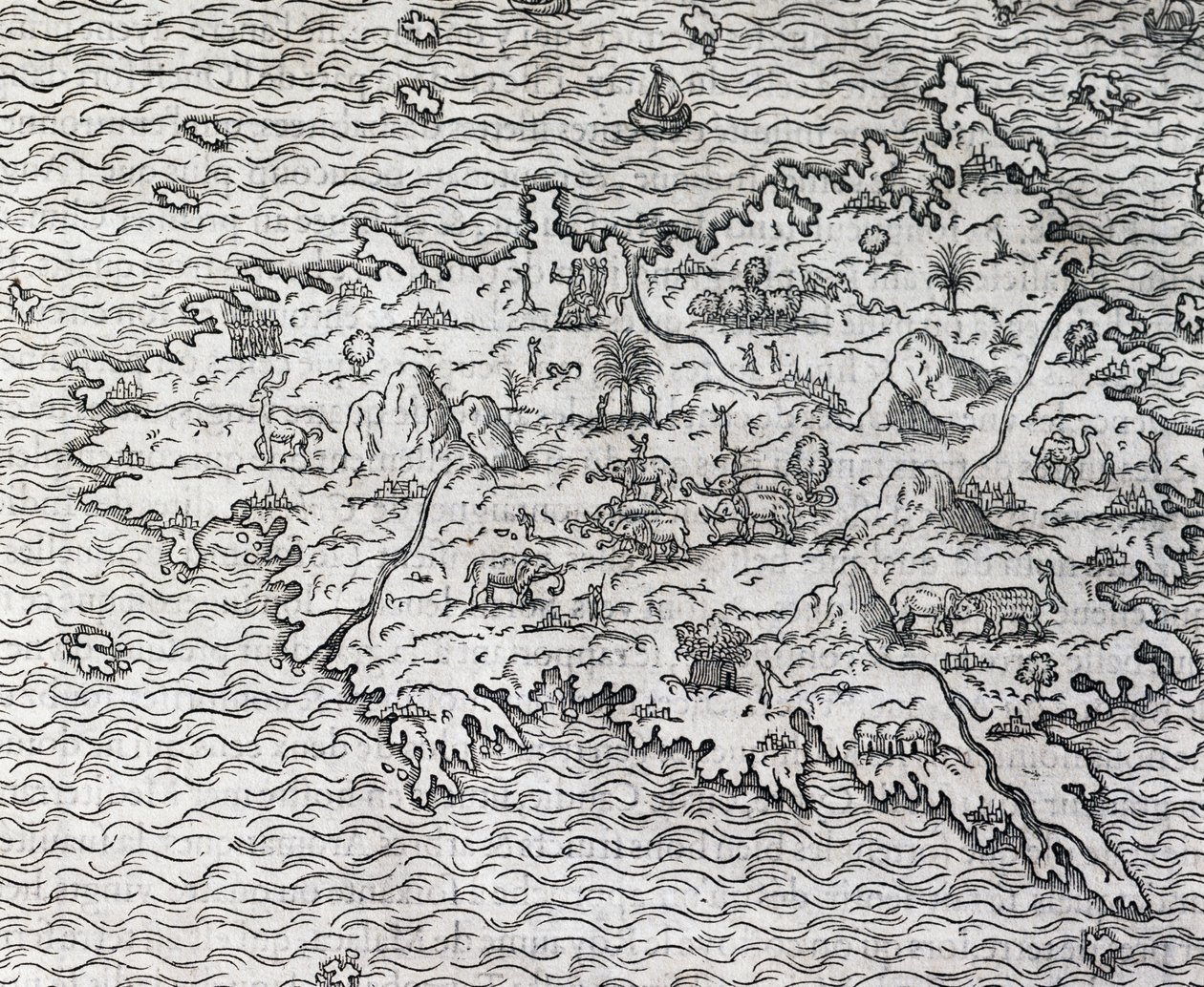 Mapa Sumatry, rytina Andre Thevet (1504-1592), Paříž, Francie od Andre Thevet
