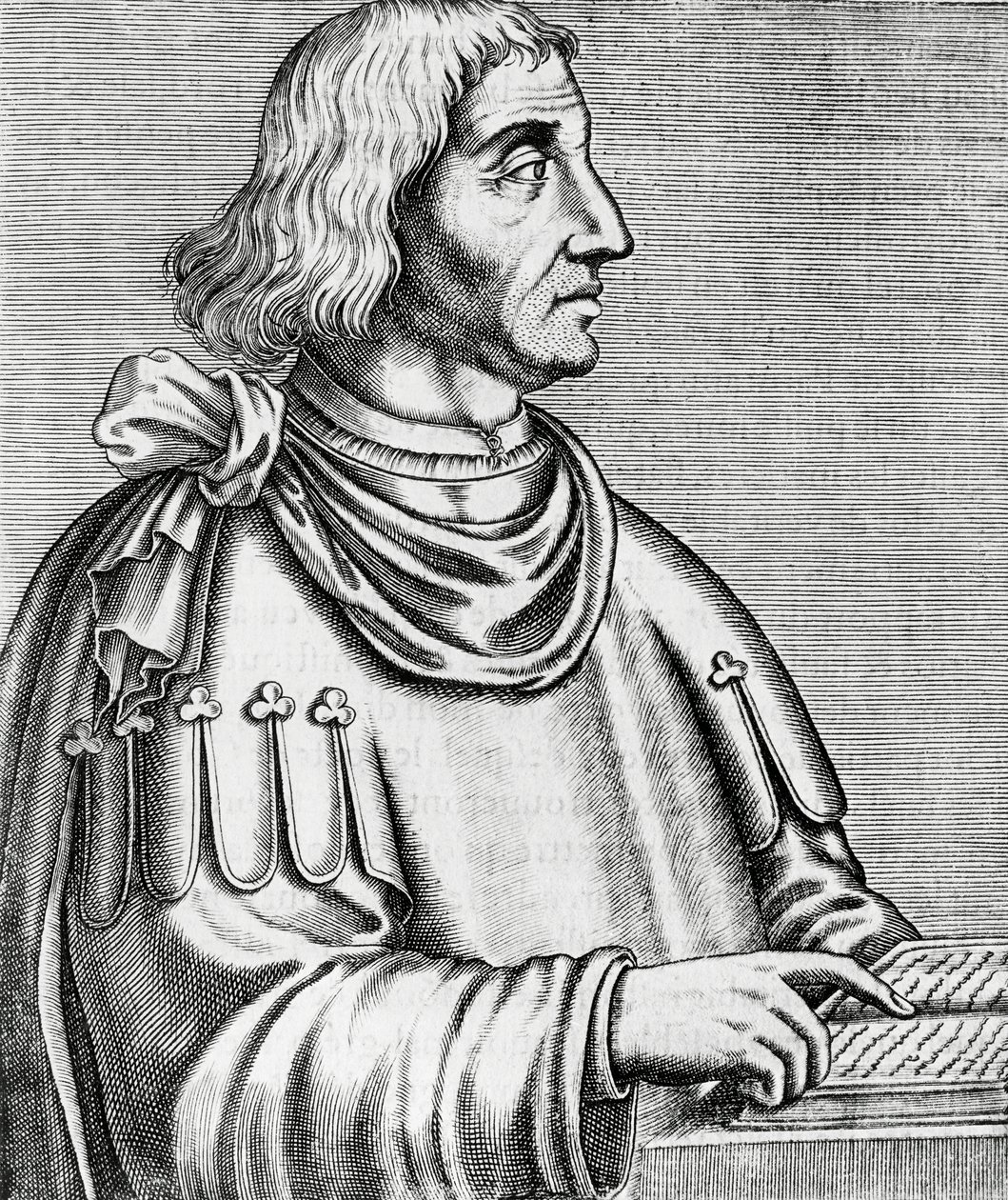 Portrét Philippes de Commines (asi 1445-asi 1512), historik a diplomat, rytina z The True Portraits and Lifes of Illustrious Men od Andre Thevet