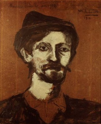 Portrét Maurice Utrillo (1883-1955) (olej na palubě) od Andre Utter