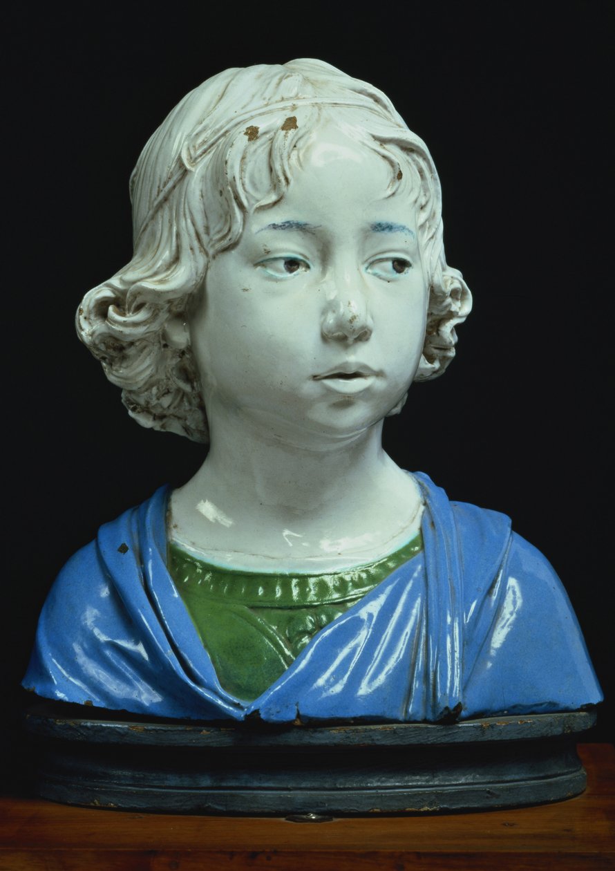 Busta mladého chlapce (glazovaná terakota) od Andrea Della Robbia