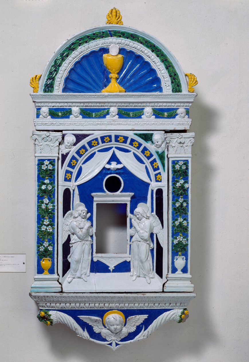 Glazované terakotové ciborium, cca 1505 (keramika) od Andrea Della Robbia