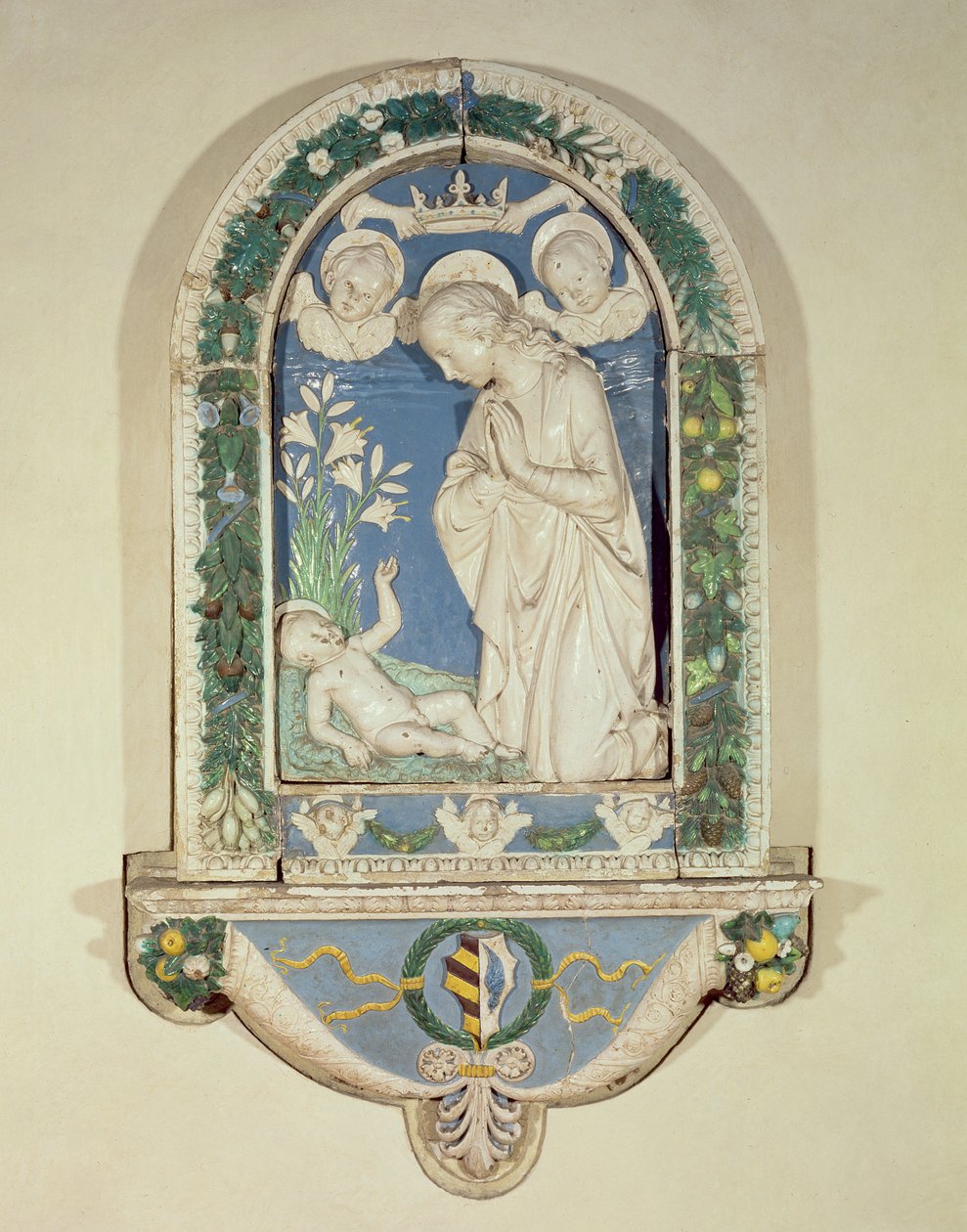 Madonna a dítě (polychromovaná terakota) od Andrea Della Robbia