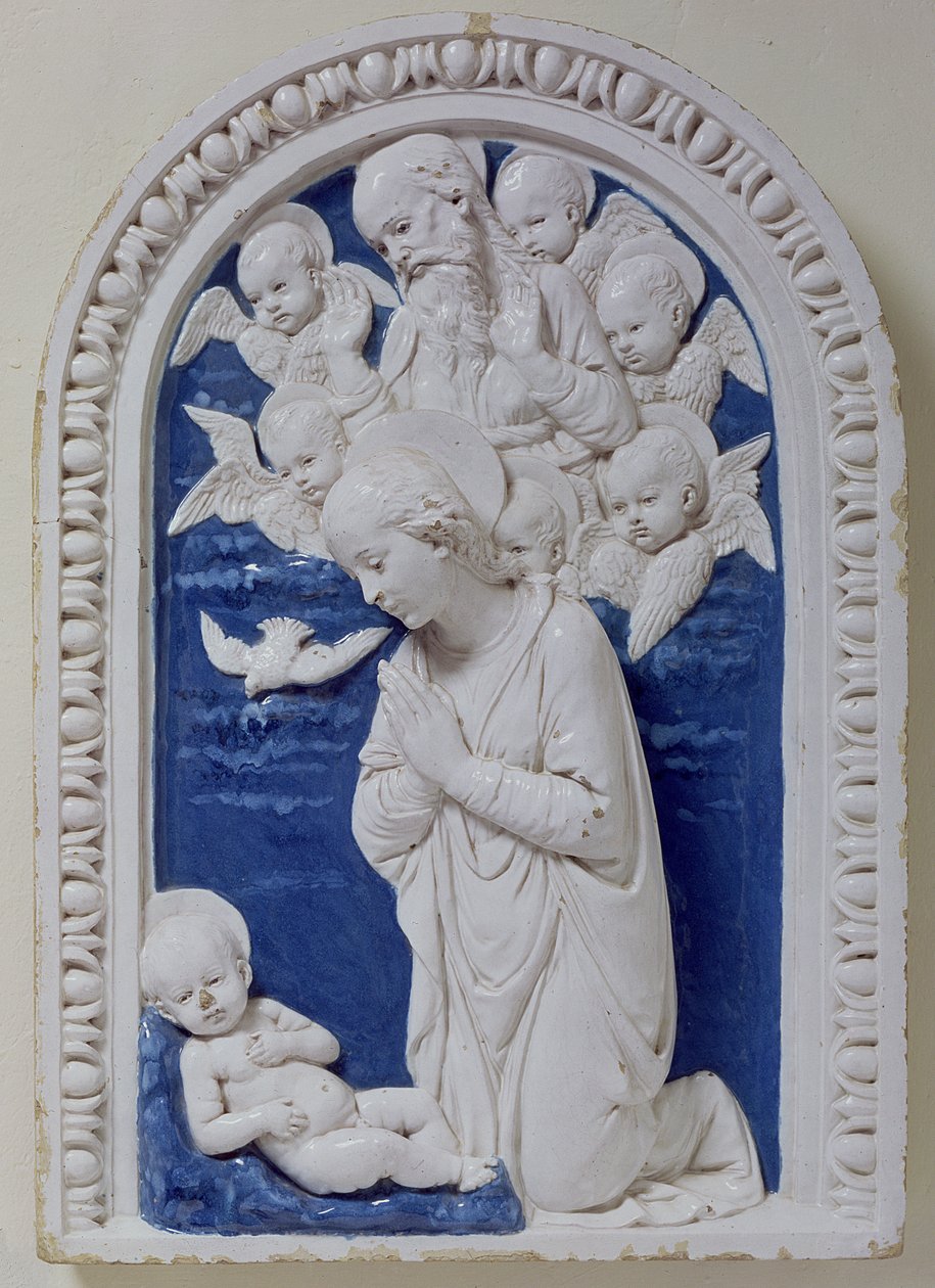 Madona s dítětem (glazovaná terakota) od Andrea Della Robbia