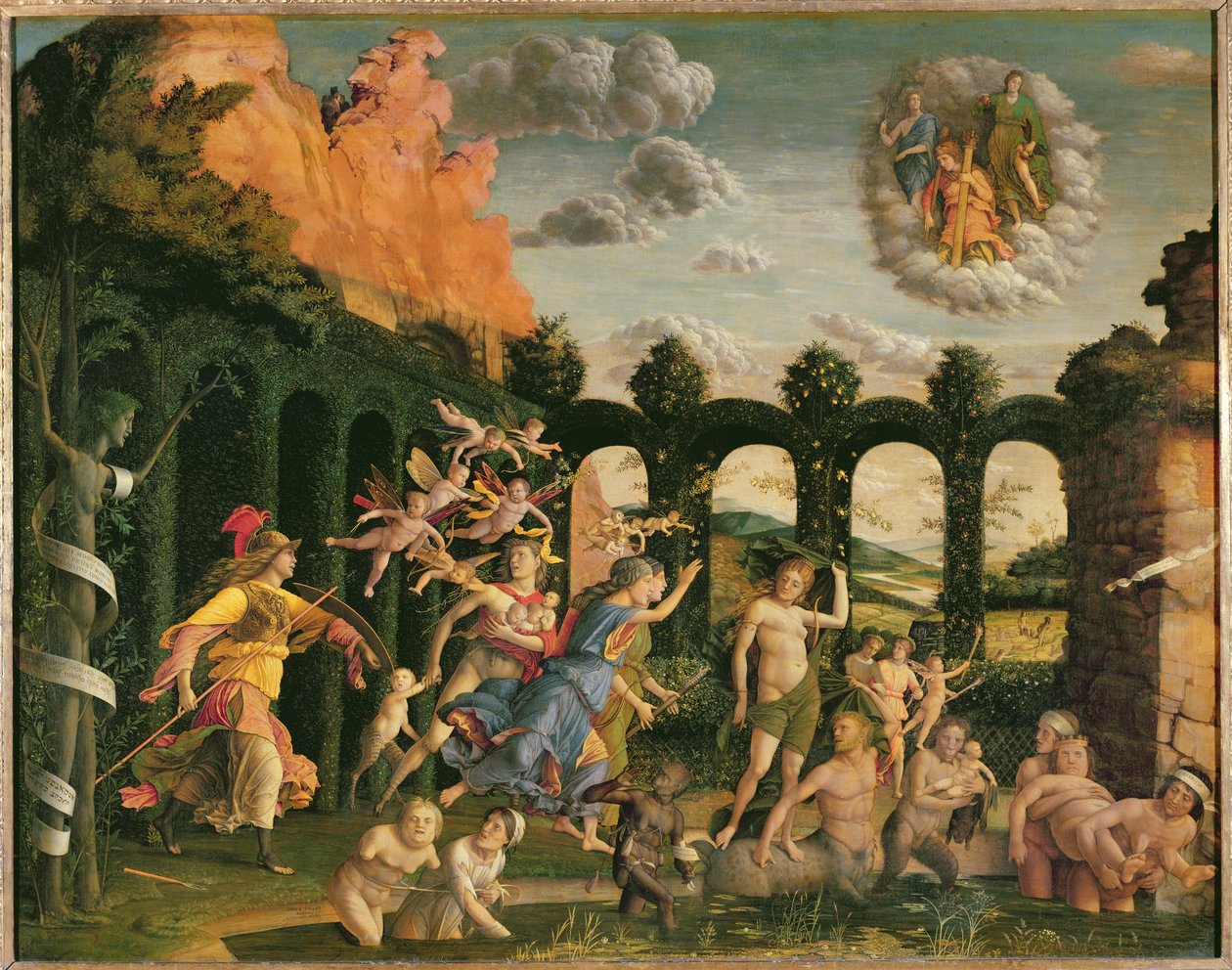 Minerva pronásleduje neřesti ze zahrady ctnosti od Andrea Mantegna