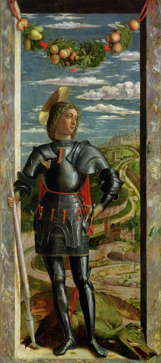 Svatý Jiří a drak, 1466-67 od Andrea Mantegna