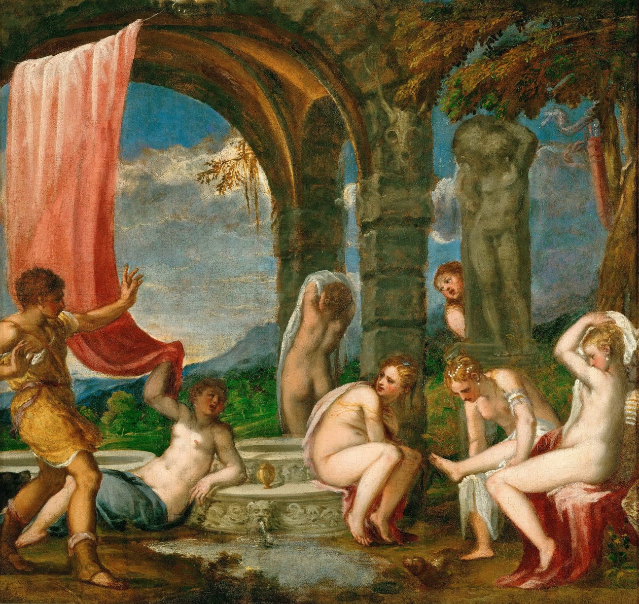 Diana a Actaeon od Andrea Schiavone