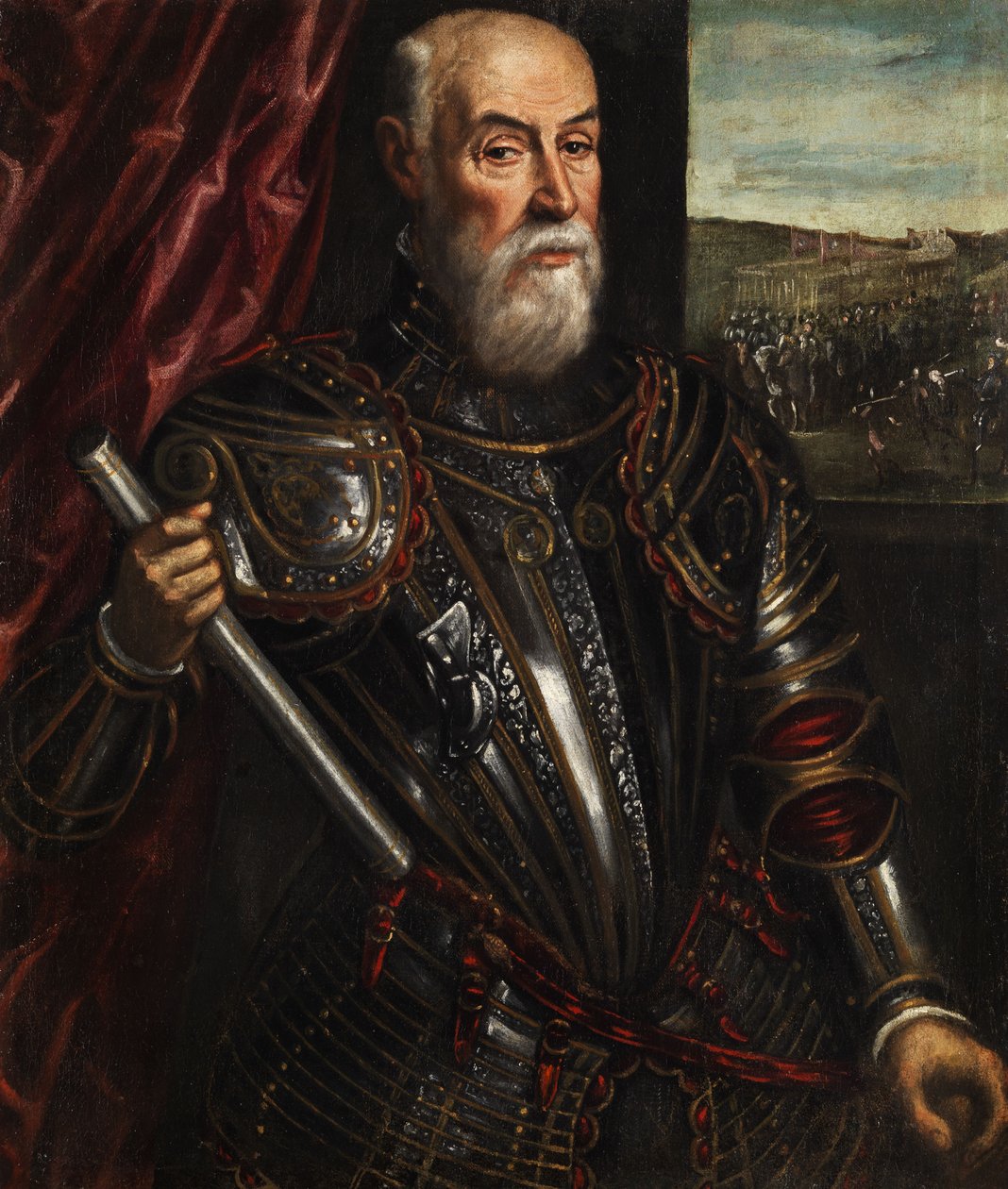 Portrét benátského generála. od Andrea Vicentino