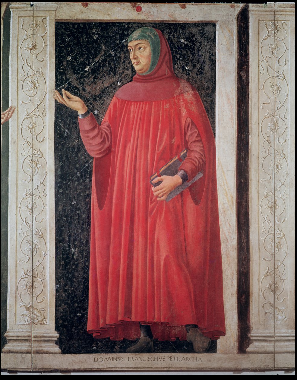 Petrarca (Francesco Petrarca) (1304-74) ze série slavných mužů a žen Villa Carducci, kolem roku 1450 od Andrea del Castagno