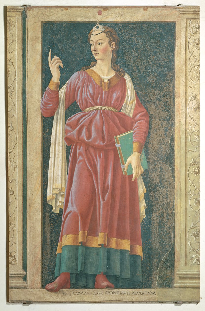 Kumánská Sibyla, ze série slavných mužů a žen Villa Carducci, kolem roku 1450 od Andrea del Castagno