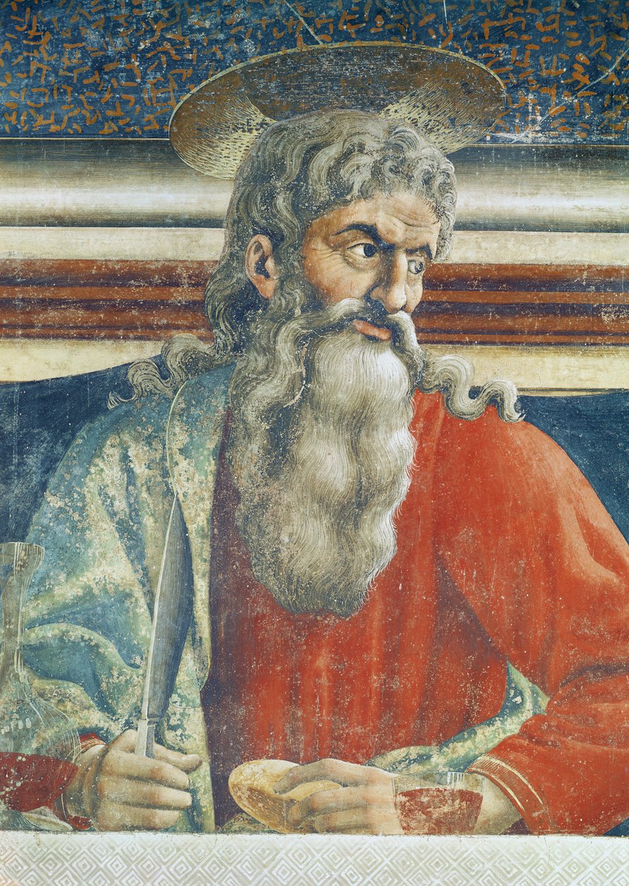 Poslední večeře, detail svatého Ondřeje, 1447 (detail 85172) od Andrea del Castagno