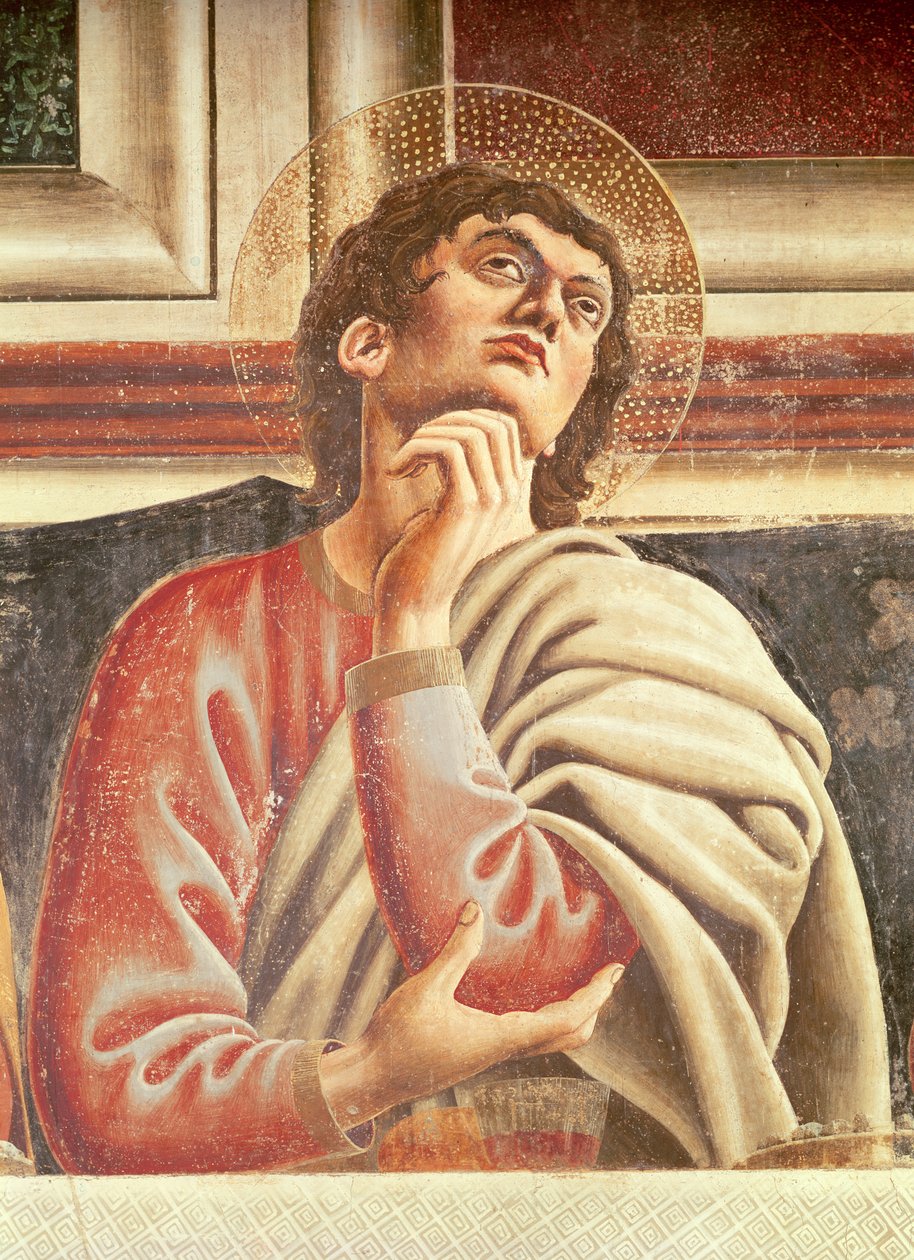 Poslední večeře, detail svatého Tomáše od Andrea del Castagno