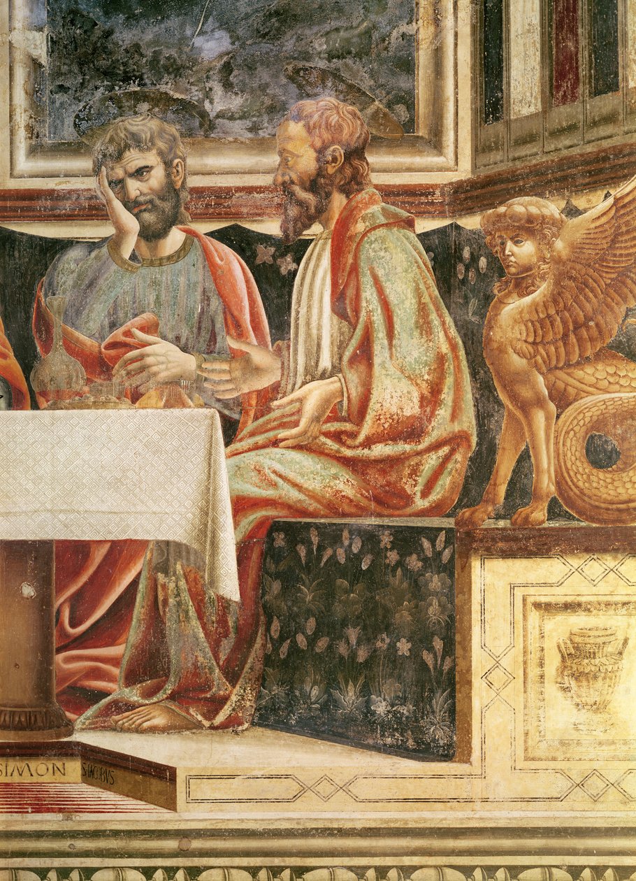 Poslední večeře, detail sv. Jakuba Menšího a sv. Šimona, kolem roku 1447 (detail 85172) od Andrea del Castagno
