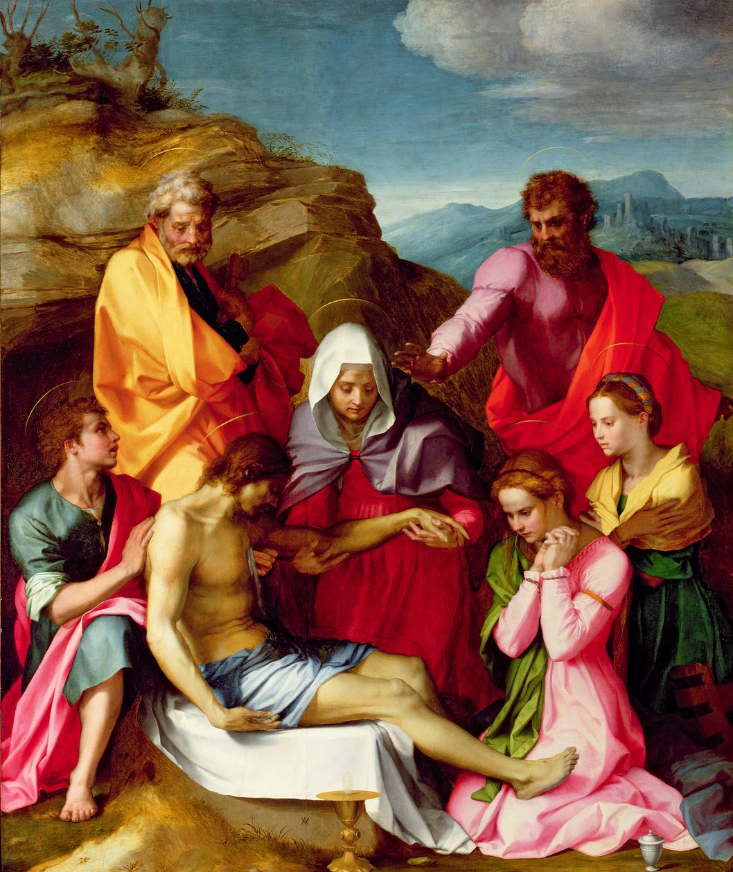 Depozice s Pannou Marií a svatými, 1523-24 od Andrea del Sarto