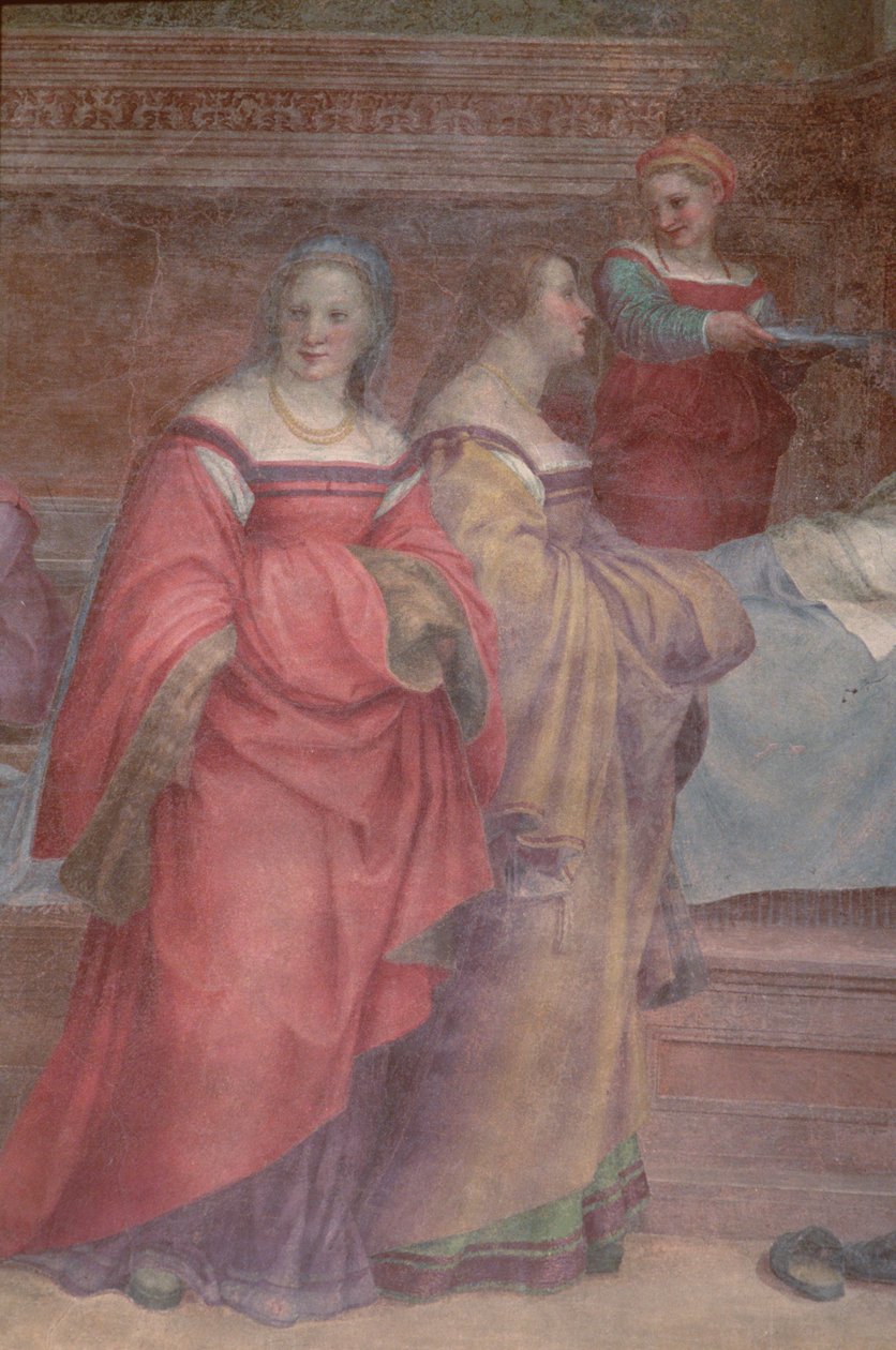 Dámy v čekání, od Narození Panny Marie (detail) od Andrea del Sarto