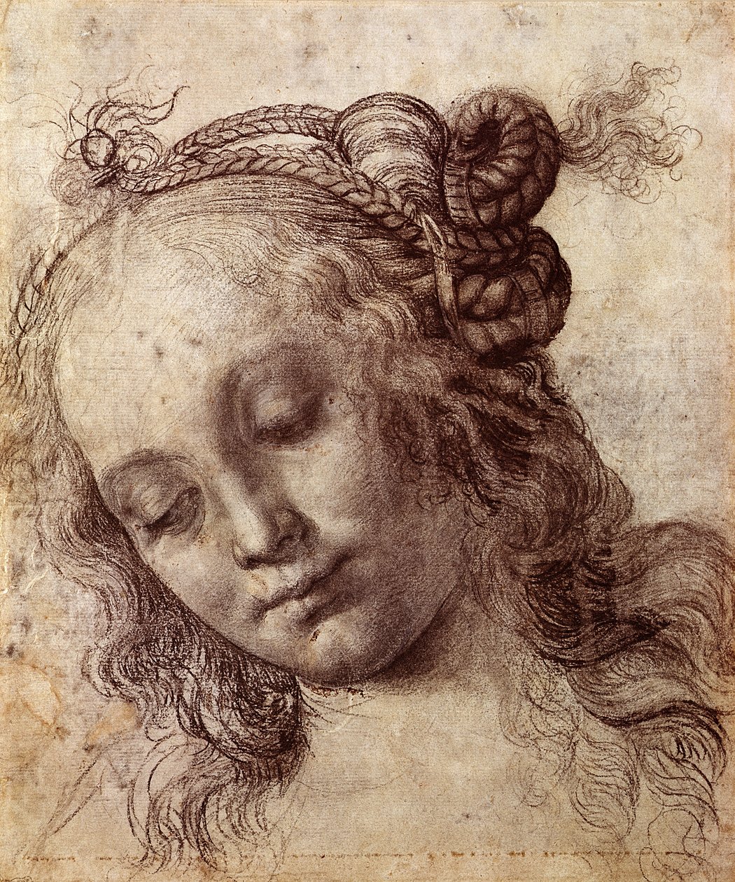 žena při pohledu dolů od Andrea del Verrocchio