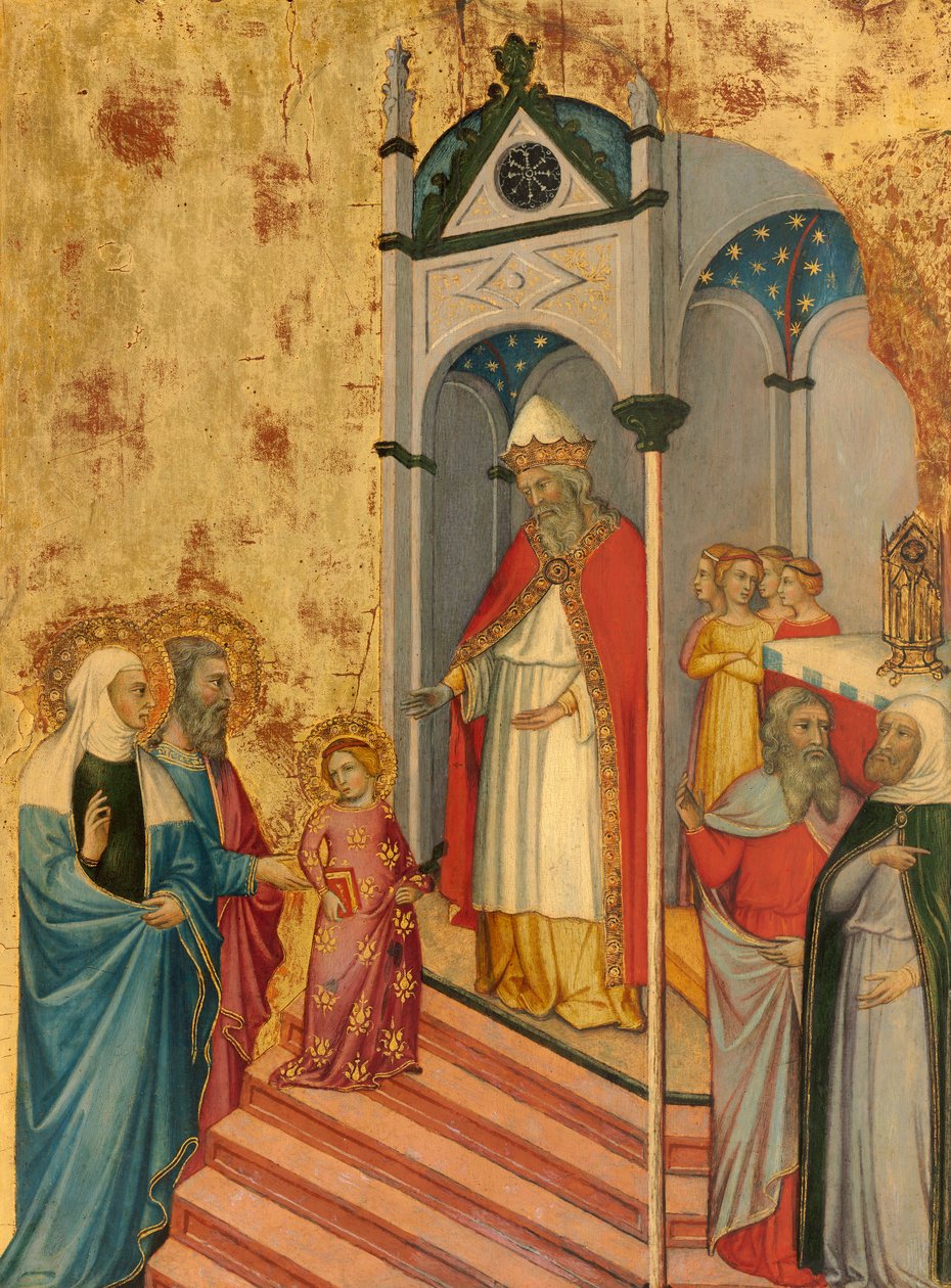 The Presentation of the Virgin in the Temple, c.1400-5 (tempera na topolovém panelu) od Andrea di Bartolo