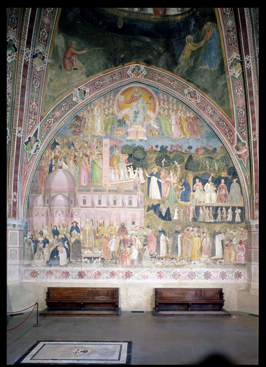 Církev militantní a vítězná, ve španělské kapli, c.1369 od Andrea di Bonaiuto
