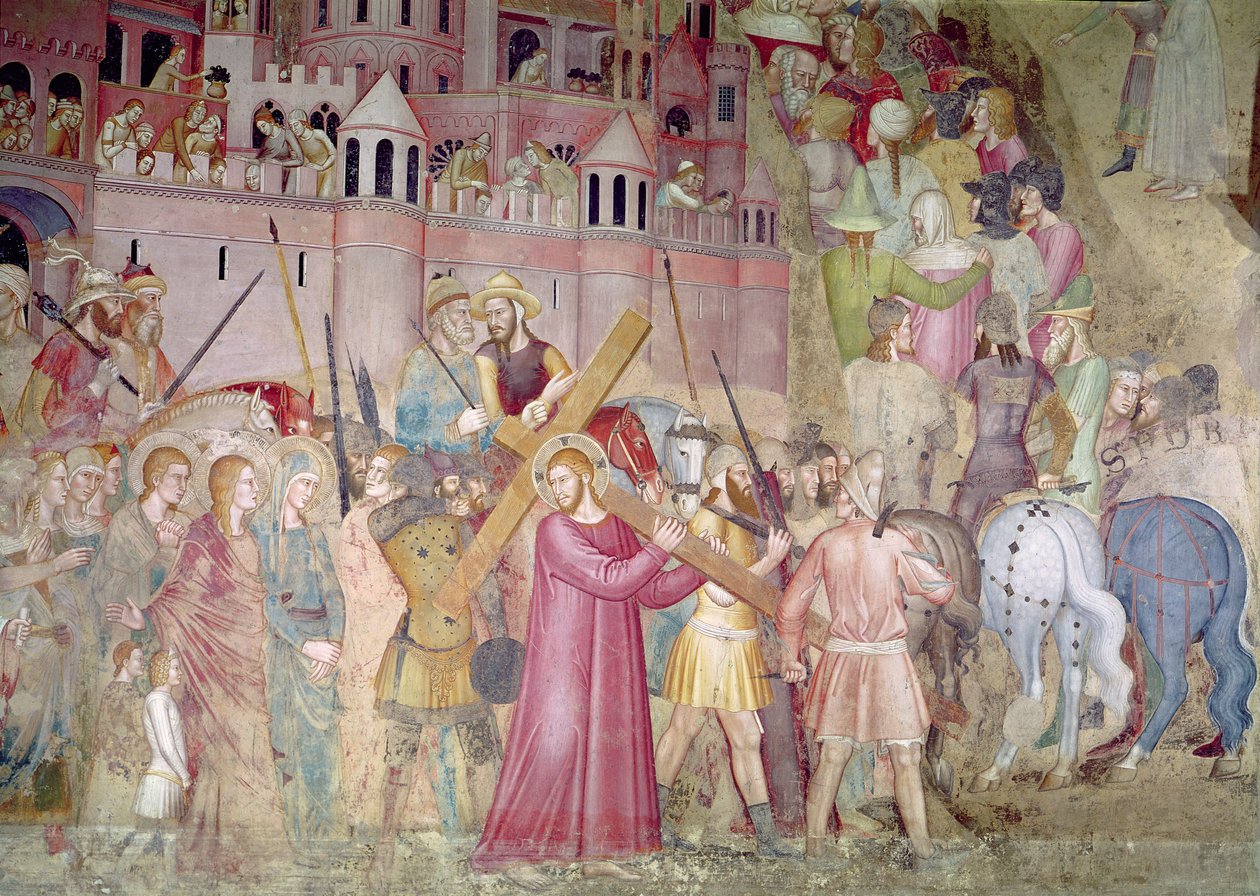 Cesta na Kalvárii, od španělské kaple, c.1365 od Andrea di Bonaiuto