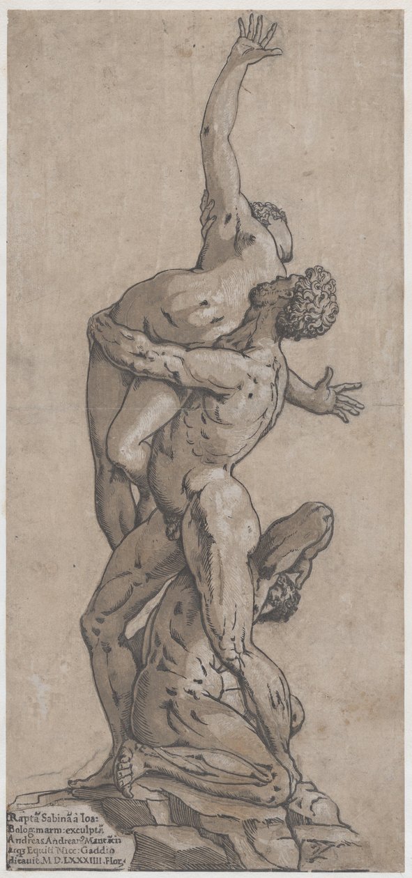 Znásilnění sabinské ženy, 1584. od Andrea Andreani