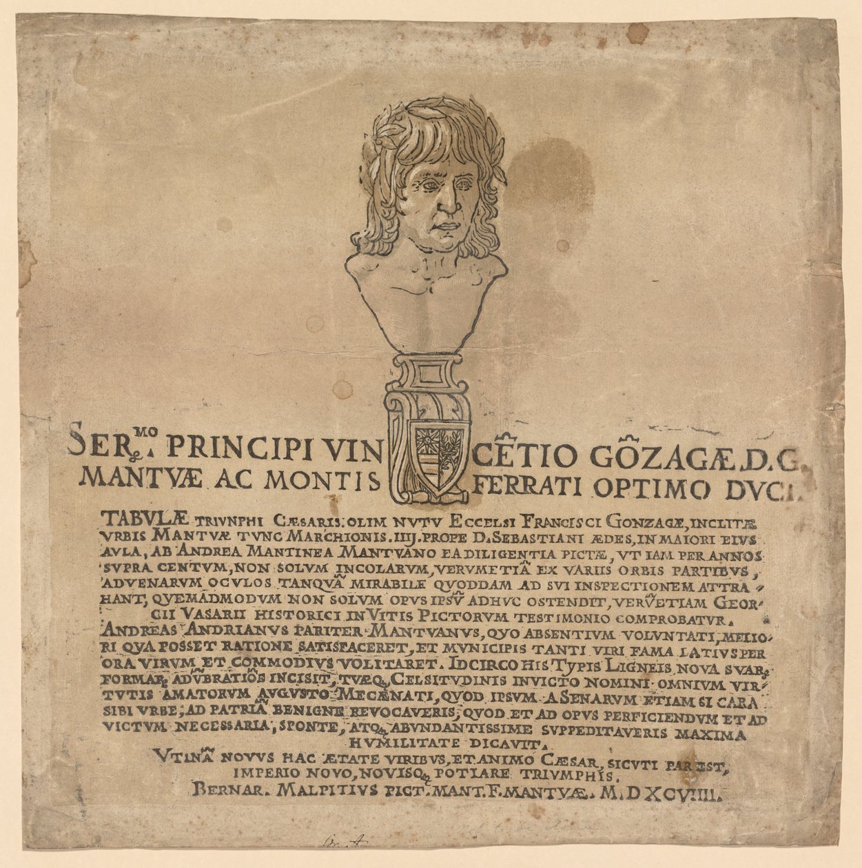 Triumf Julia Caesara: Frontispis od Andrea Andreani