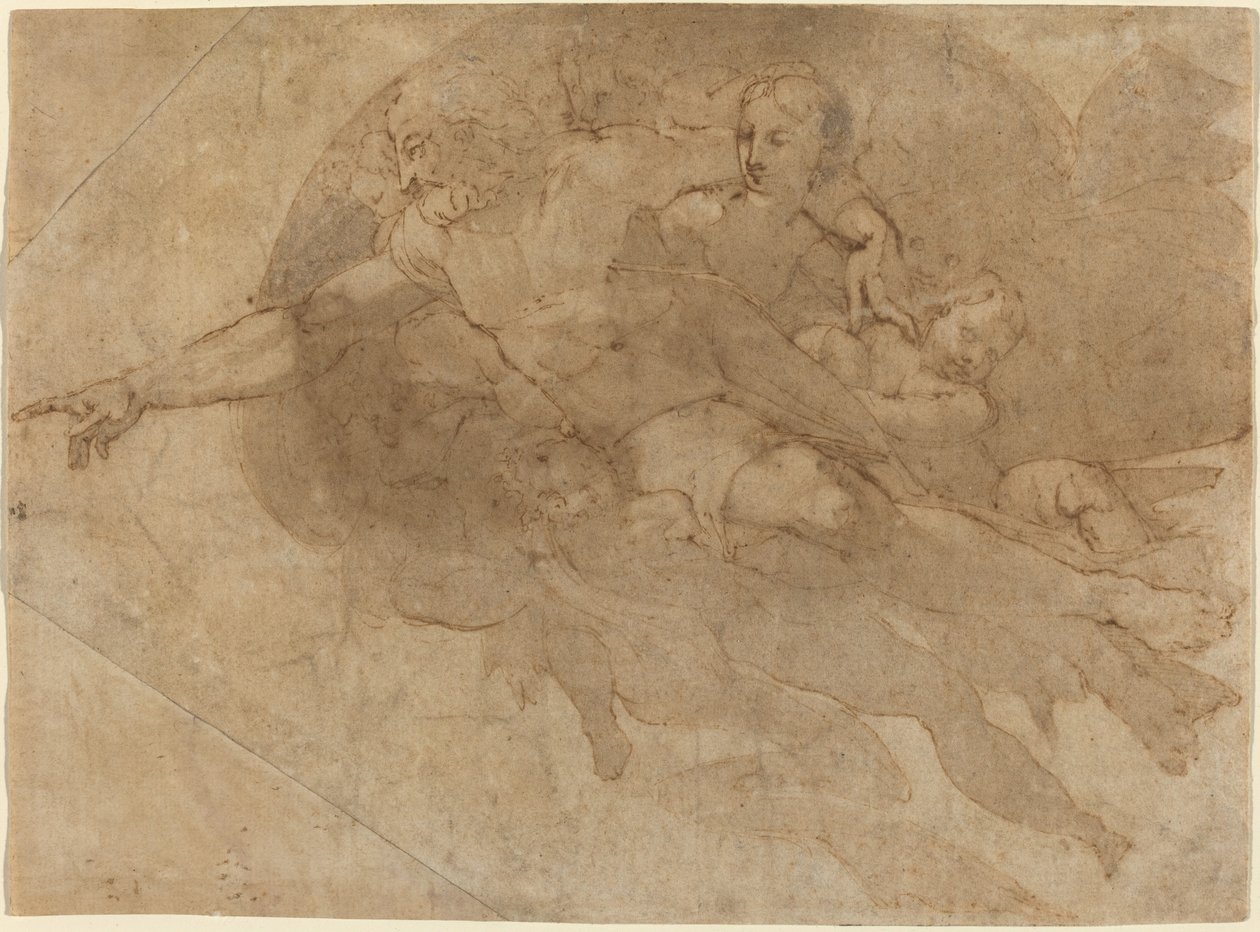 Bůh Otec ve slávě od Andrea Boscoli after Michelangelo