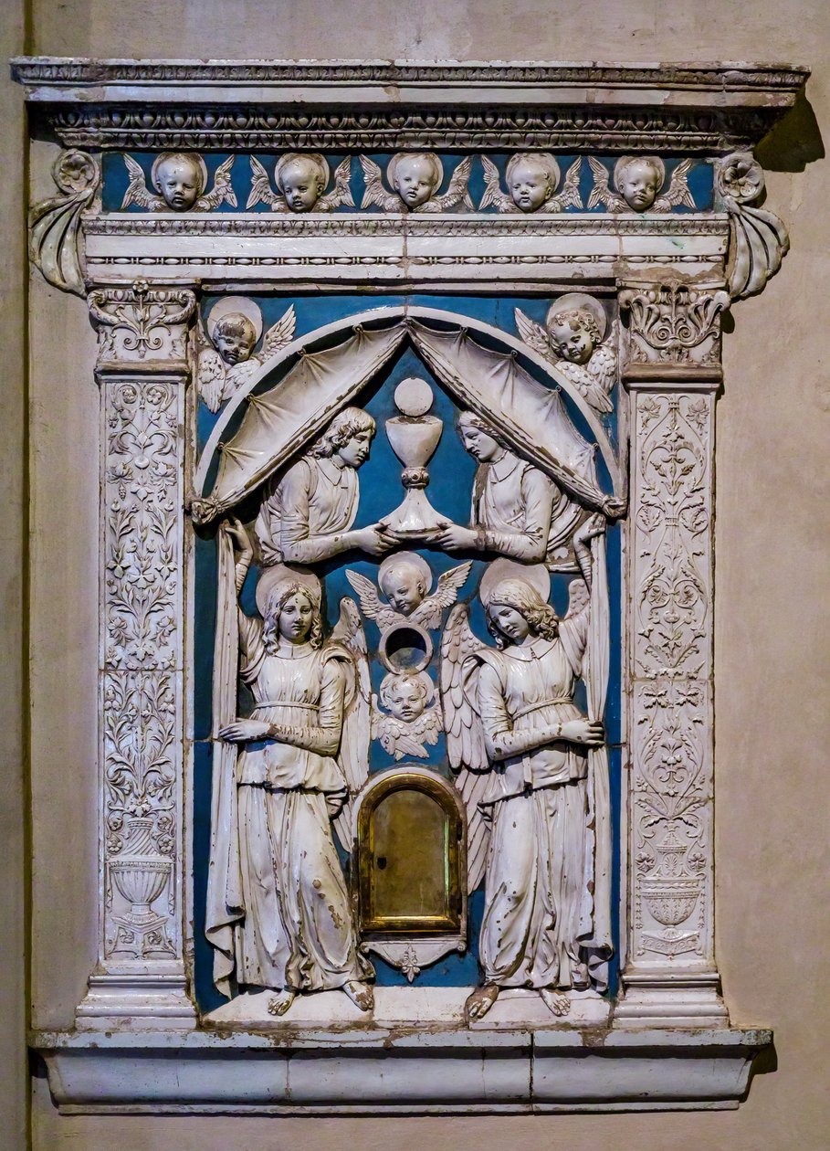 Tabernákl, konec 15. století nebo začátek 16. století (freska) od Andrea Della Robbia