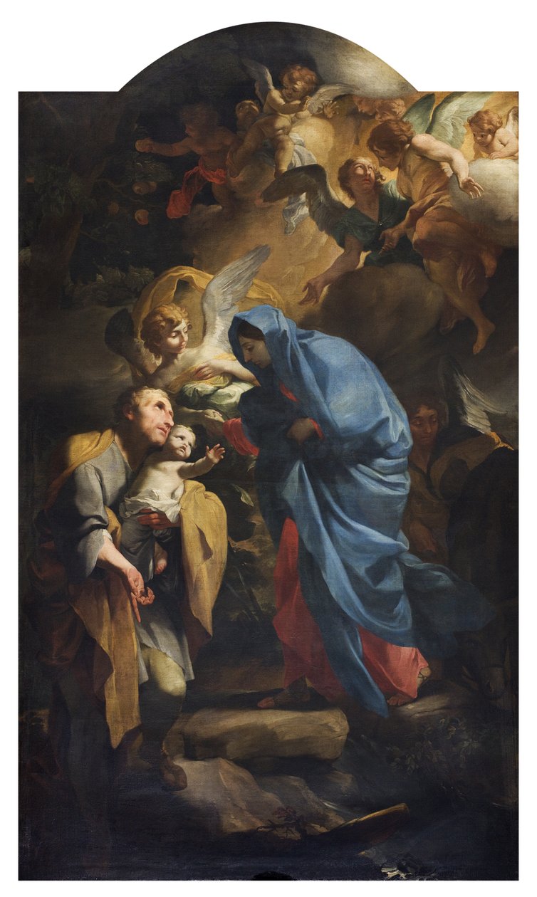 Svatá rodina aneb útěk do Egypta, 1673-74 od Andrea Lanzani