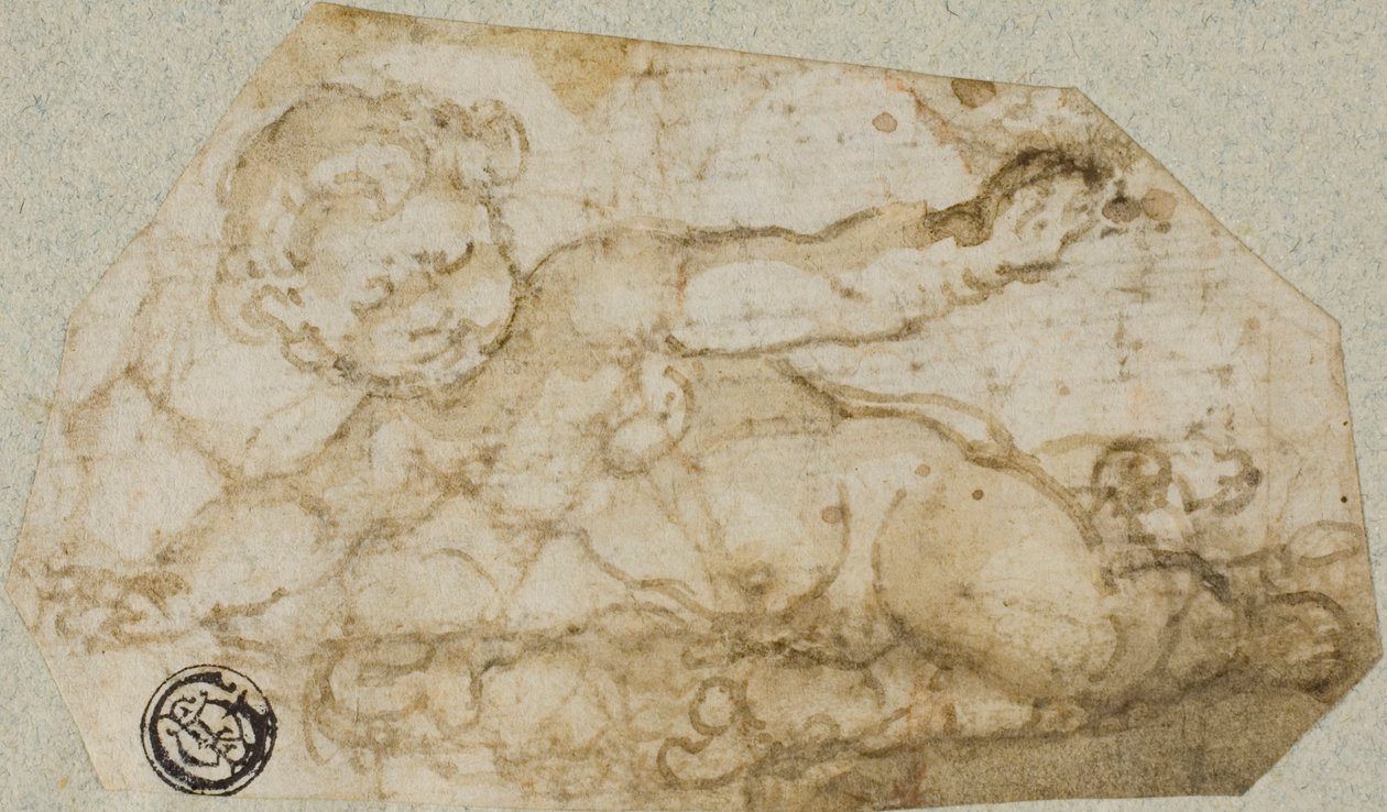 Putto s věncem od Andrea Lilio