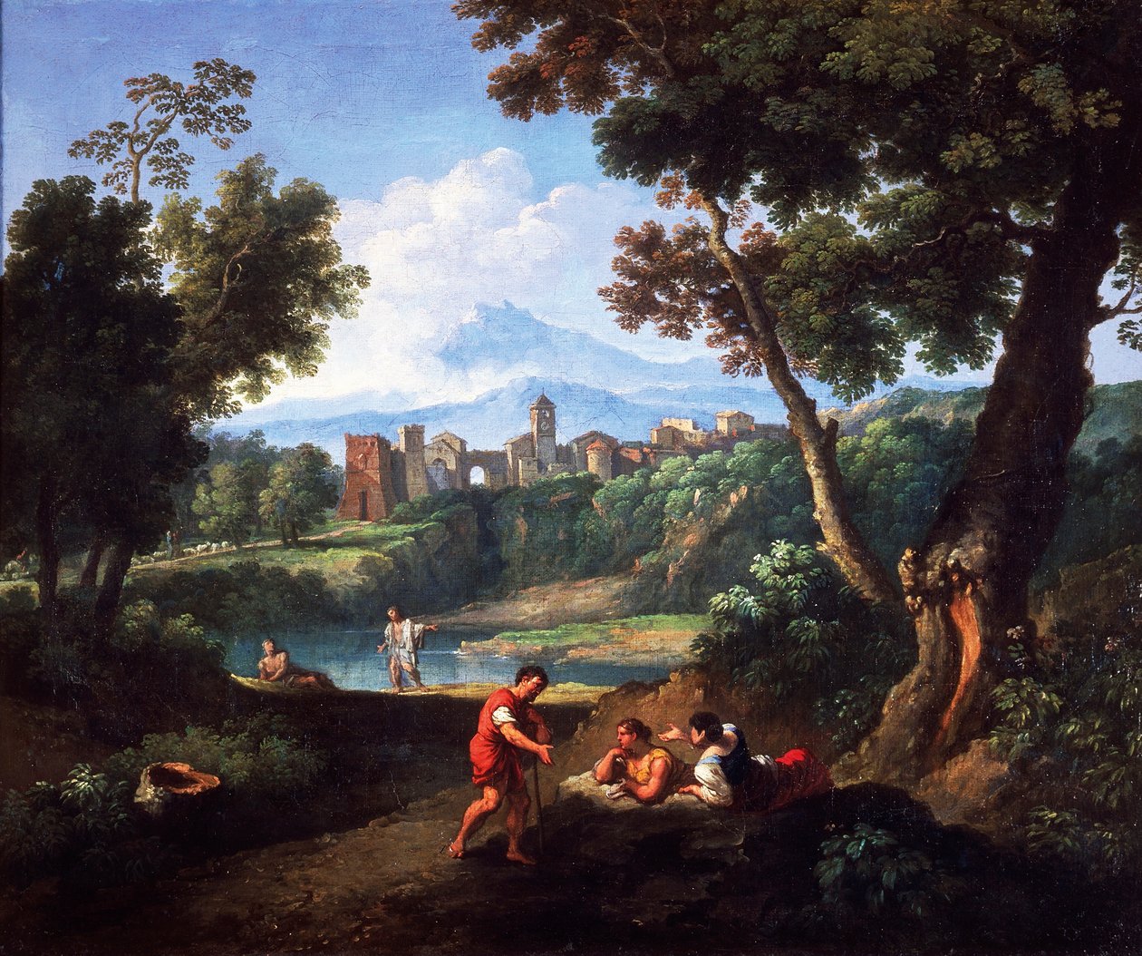 Krajina, Andrea Locatelli (1695-1741), olej na plátně, 61x73 cm. od Andrea Locatelli