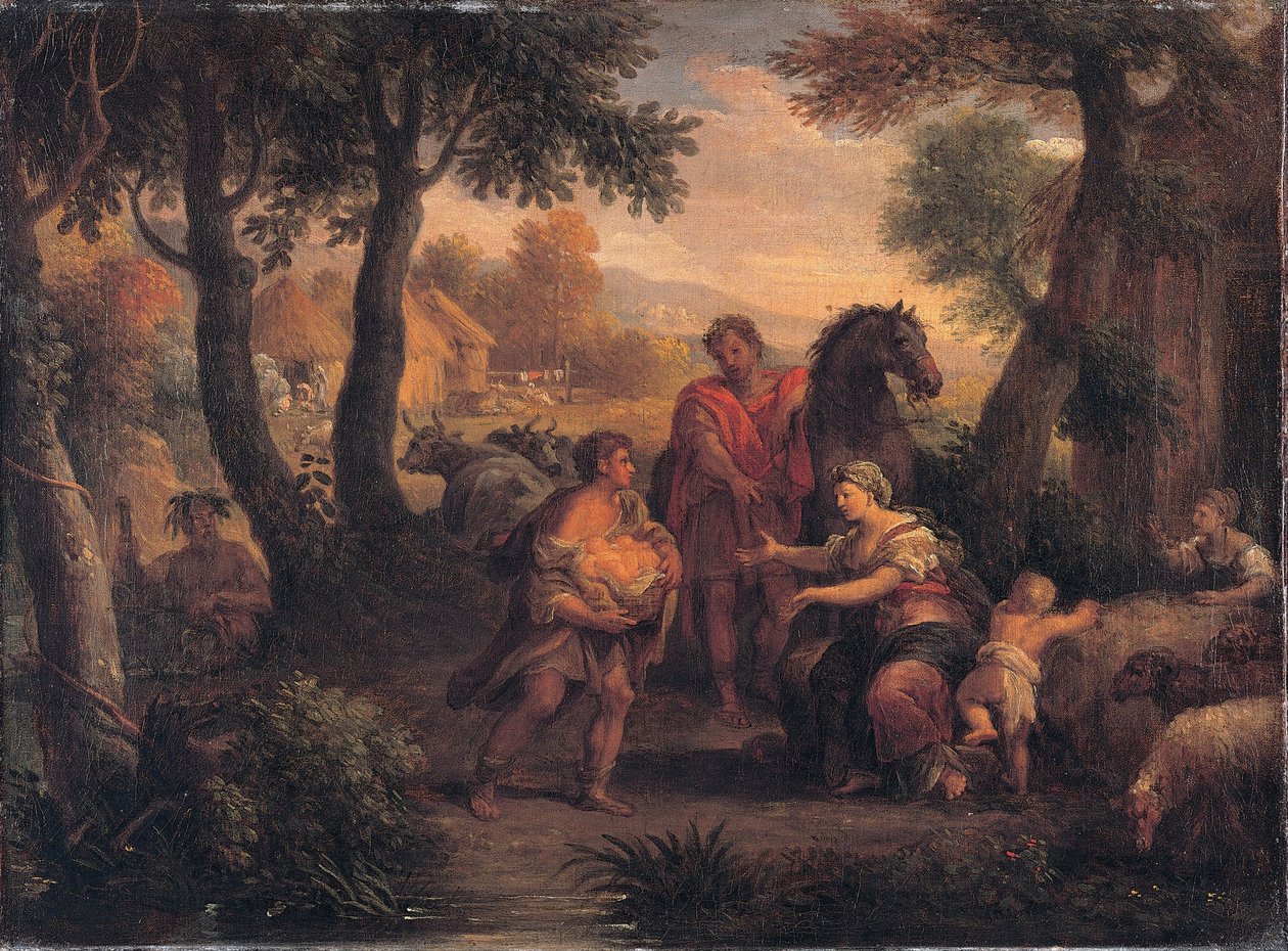Nalezení Romula a Rema, c. 1720-1740 od Andrea Lucatelli