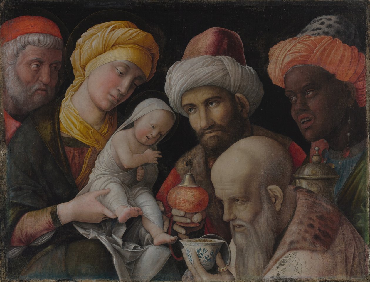Klanění tří králů od Andrea Mantegna