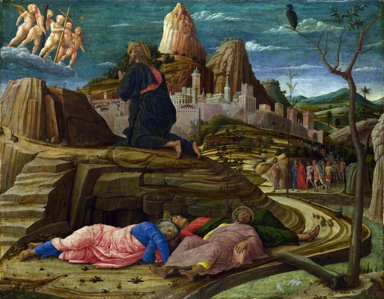 Agony in the Garden, c.1460 (tempera na panelu) od Andrea Mantegna