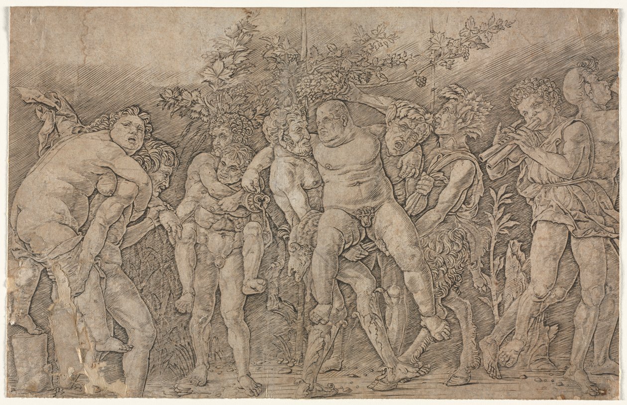 Bakchanal se Silenusem od Andrea Mantegna