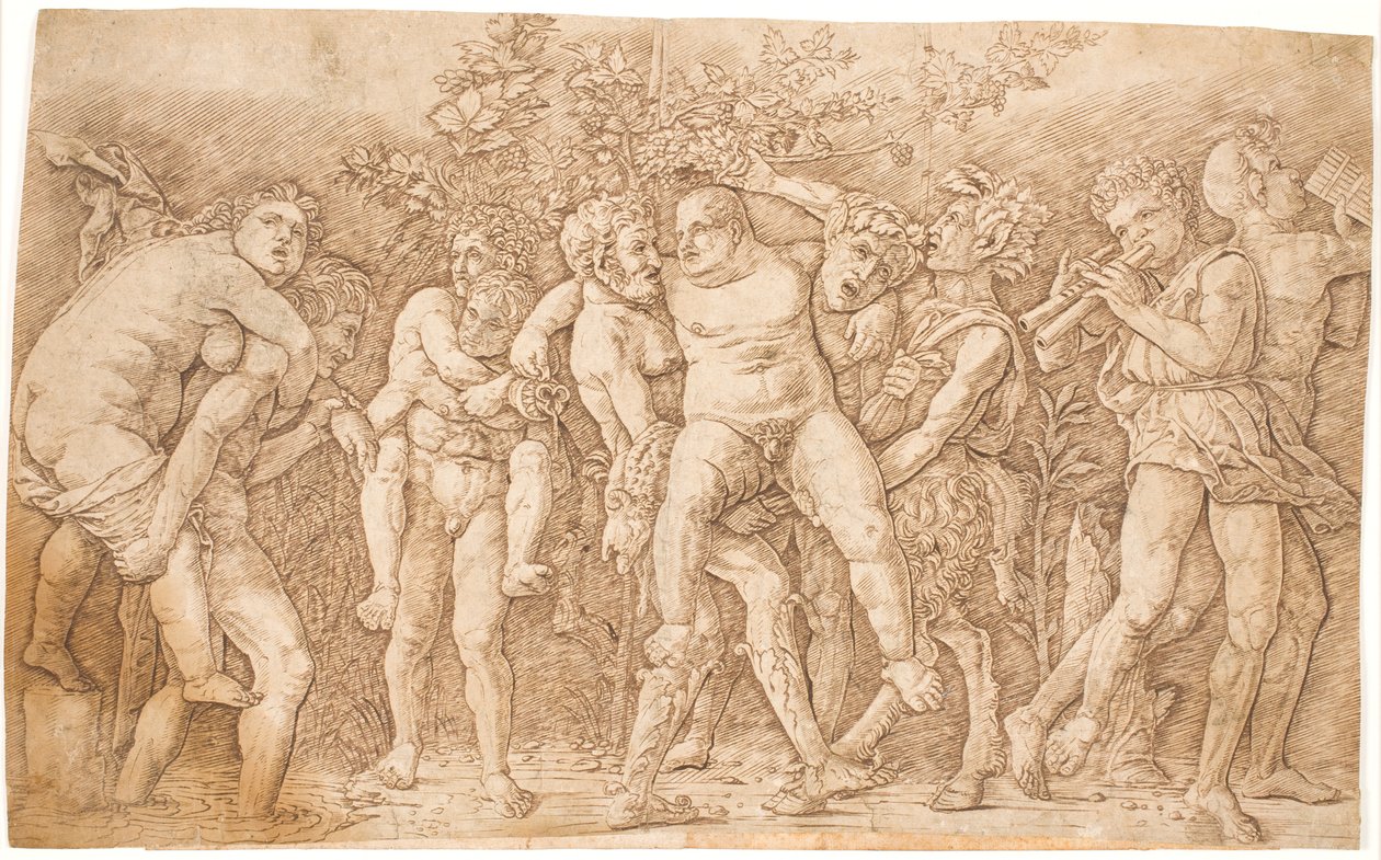 Zadní kanál se Silén od Andrea Mantegna