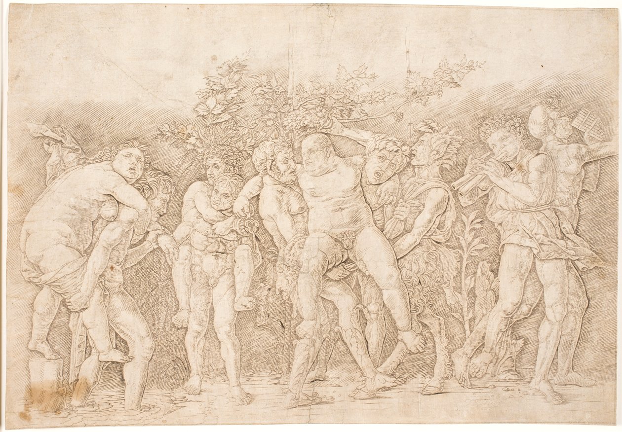 Zadní kanál se Silén od Andrea Mantegna